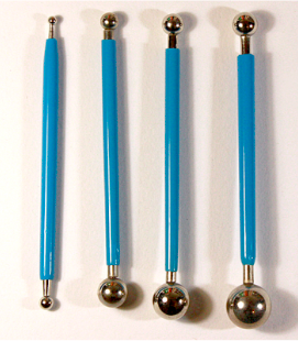 Набор Стеков для мастики с шариками, 4 шт Изображение Набор Стеков для мастики с шариками, 4 шт